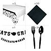 206 Pc. Paw Print Grad Disposable Tableware Kit for 24 Guests Image 2