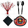 207 Pc. Firefighter Party Disposable Tableware Kit for 24 Guests Image 2
