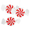 21" Peppermint Swirl Paper Ceiling Decorations - 3 Pc. Image 1