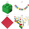 210 Pc. Color Brick Party Disposable Tableware Kit for 24 Guests Image 2