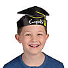 22 1/2" x 4" Graduation Congrats Mortarboard Hat Black Paper Crowns Image 2