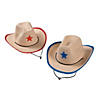22" Kids Cowboy Hats with Blue & Red Rim & Star - 12 Pc. Image 1