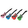 22" Small Inflatable Pink, Blue, Red & Green Vinyl Guitars - 12 Pc. Image 1