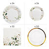 228 Pc. Eucalyptus Bridal Shower Disposable Tableware Kit for 24 Guests Image 1