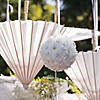 23" Bulk 48 Pc. DIY White Paper Parasols with Bamboo Handles Image 3