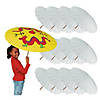 23" DIY Paintable White Paper Parasols with Bamboo Handle - 12 Pc. Image 1