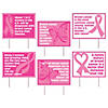 23" x 17 3/4" Pink Awareness Ribbon Facts Yard Signs - 6 Pc. Image 1