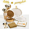 230 Pc. Little Pumpkin Party Tableware Kit for 24 Guests Image 1