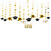24" - 30" Sunflower Congrats Grad Cardstock Hanging Decorations &#8211; 12 Pc. Image 1
