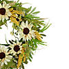 24" Beige Sunflowers Artificial Fall Harvest Wreath Image 1