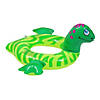 24" Inflatable Green and Yellow Dinosaur Swim Ring Tube Pool Float Image 3
