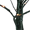 24" LED Lighted Black Weeping Halloween Twig Tree - Orange Lights Image 3