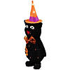 24" Lighted Black Cat in Witch's Hat Halloween Yard Decoration Image 3
