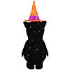 24" Lighted Black Cat in Witch's Hat Halloween Yard Decoration Image 4