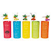 24 oz. Bright Tiki Luau Tall Disposable BPA-Free Plastic Cups - 12 Ct. Image 4