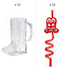 24 Pc. Cowboy Boot Mug & Straw Kit for 12 Image 1