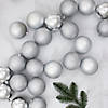 24ct Silver 4-Finish Shatterproof Christmas Ball Ornaments 2.5" (60mm) Image 1
