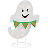 25" Lighted LED Ghost with "Boo" Banner Halloween Yard Decoration Image 1
