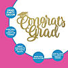 25" x 15" Congrats Grad Script Gold Die-Cut Cardstock Photo Prop Image 2