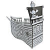 25" x 35" Color Your Own Pirate Ship White Cardboard Playhouse Image 1