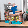 25" x 35" Color Your Own Pirate Ship White Cardboard Playhouse Image 4