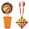 252 Pc. Basketball Party Disposable Tableware Kit for 48 Guests Image 1