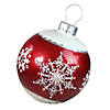 26.5" LED Lighted Red Ball Christmas Ornament with Snowflake Outdoor Decoration Image 1