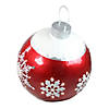 26.5" LED Lighted Red Ball Christmas Ornament with Snowflake Outdoor Decoration Image 1