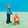 27 1/2" 3D Orange & Yellow Campfire Cardboard Cutout Stand-Up Image 1