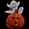 27.5" LED Lighted Battery Operated Jack-O-Lantern and Ghosts Halloween Decoration Image 2