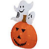 27.5" LED Lighted Battery Operated Jack-O-Lantern and Ghosts Halloween Decoration Image 3