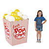 28 3/4" x 37 3/4" 3D Popcorn Box Striped Red & White Cardboard Stand-Up Image 1