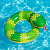 28" Green and Yellow Snake Swimming Pool Inner Tube Float Image 1