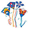 28" x 28" Bright Patterned Kites with 54" Tail Assortment - 12 Pc. Image 1