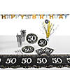 281 Pc. Sparkling Celebration 50th Birthday Tableware Kit for 8 Guests Image 1