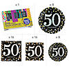 281 Pc. Sparkling Celebration 50th Birthday Tableware Kit for 8 Guests Image 1