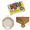 283 Pc. White & Gold Party Disposable Tableware Kit for 8 Guests Image 2