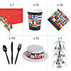 291 Pc. Flags of All Nations Party Tableware Kit for 12 Guests Image 1