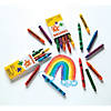 3 1/2" Non-toxic 4-Color Crayon Assortment - 12 Boxes Image 2