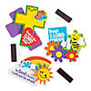 3 1/2" x 5 1/4" Trust in the Lord Foam & Magnet Craft Kit - Makes 12 Image 1
