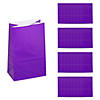 3 1/2" x  6 1/2" Purple Treat Bags - 24 Pc. Image 1