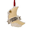 3.25" Yellow "I Love You to the Moon and Back" Ornament with European Crystals Image 1