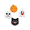 3/4" Bulk 144 Pc. Mini Halloween Face Emoji Eraser Assortment Image 1