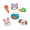 3/4" Bulk 144 Pcs. Mini Pets Animal-Shaped Character Erasers Image 1