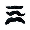 3" Black Hair Funny Styles Adhesive Fake Mustaches - 36 Pcs. Image 1