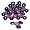 3" Bright Purple Stars Print Galaxy Fidget Spinners - 12 Pc. Image 1