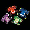 3" Flashing Squishy Red, Green, Purple & Blue Frogs with Beads - 12 Pc. Image 1