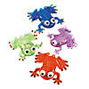 3" Flashing Squishy Red, Green, Purple & Blue Frogs with Beads - 12 Pc. Image 1