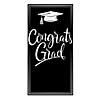 3 Ft. x 6 Ft. Graduation Congrats Grad Black Plastic Door Cover Image 1