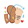 3" x 6" Jesus Walks with Us Sandal Foam Craft Kit - Makes 12 Image 1